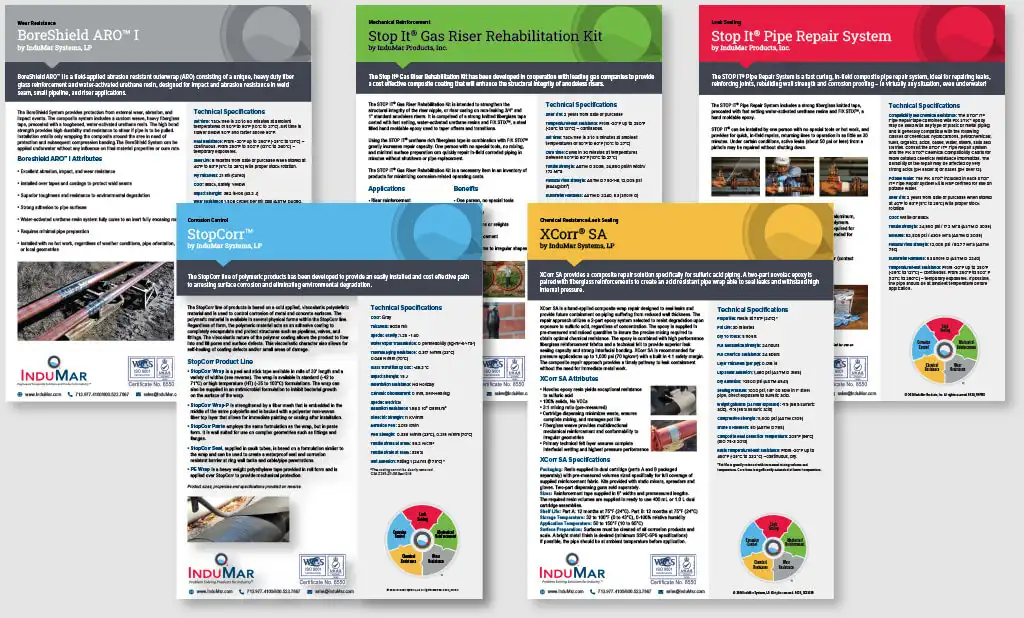 InduMar product data sheets design