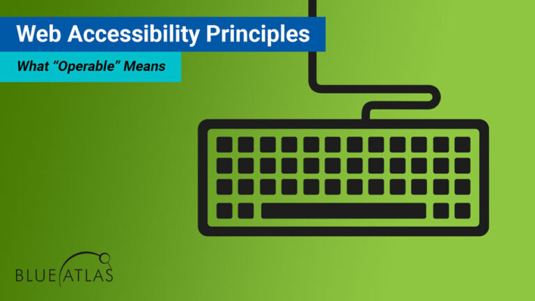 Web Accessibility Principles - Operable