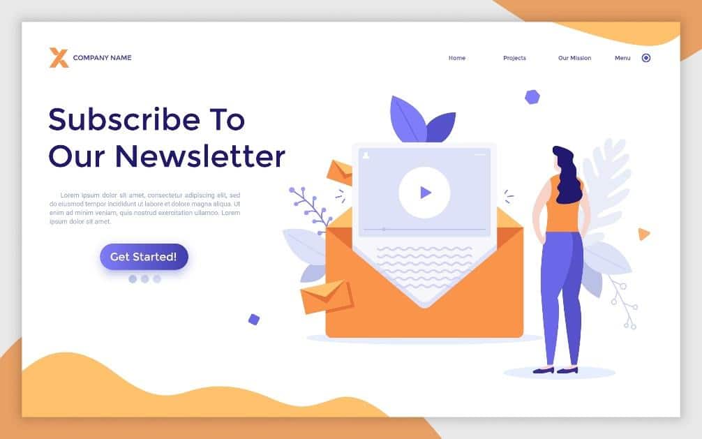 Let visitors subscribe to email newsletter