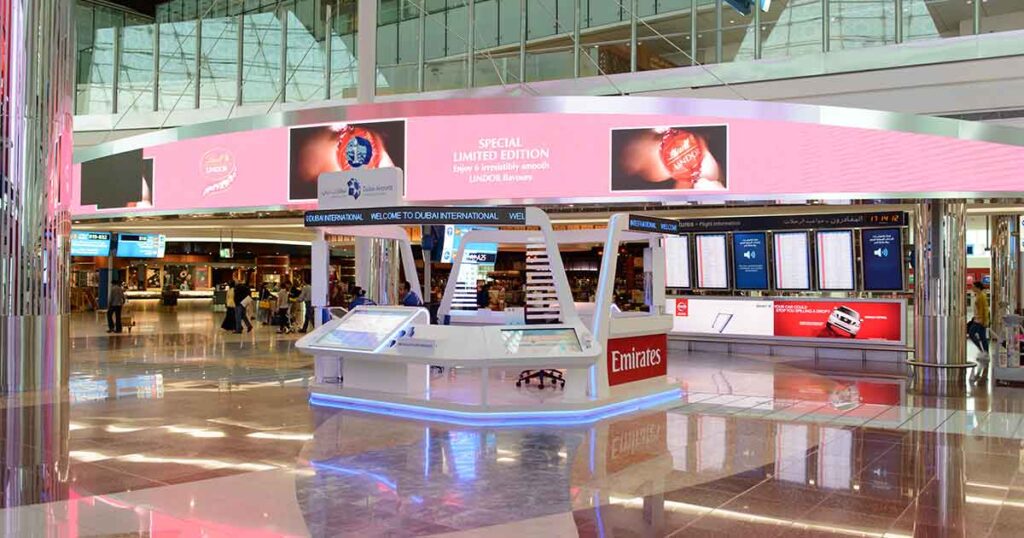An image that showcase an interactive trade show booth setup made by Blue Atlas. This is a part of trade show marketing strategy