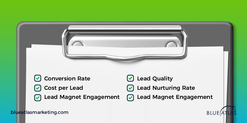 An image showing metrics for Measuring the effectiveness of your lead magnet