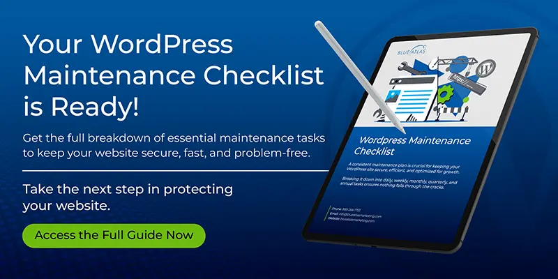 WordPress Maintenance Checklist - Get Instant Access to the full guide